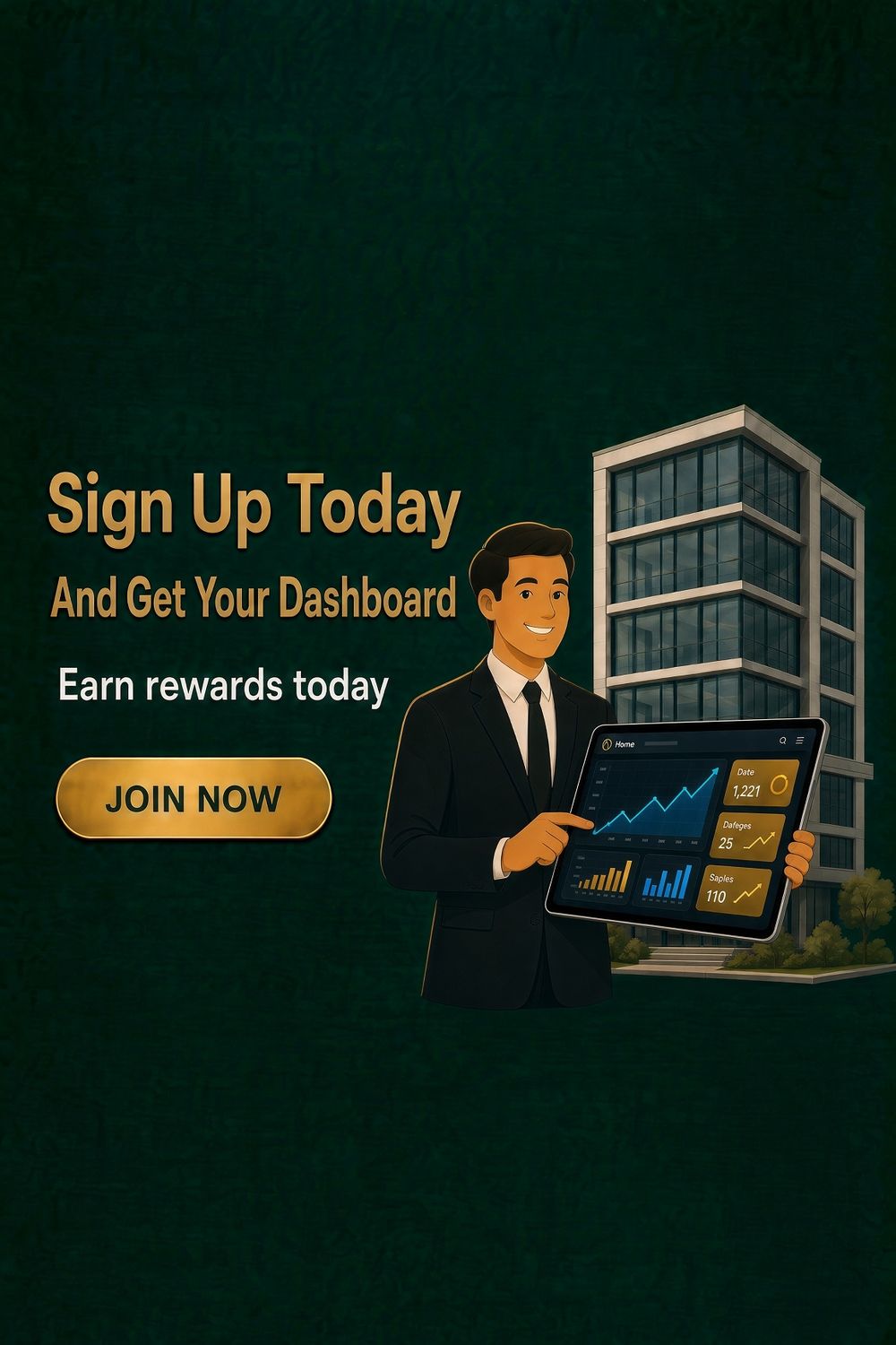 Sign up today and get your dashboard