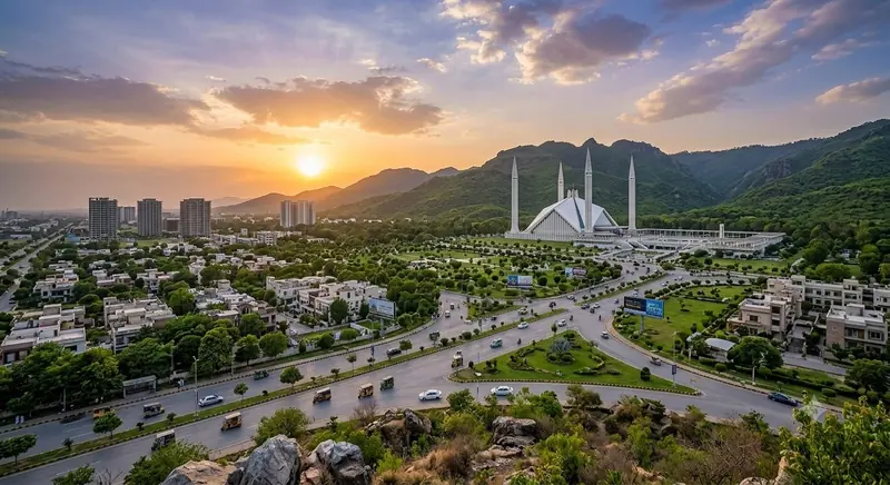 Islamabad skyline with the Margalla Hills